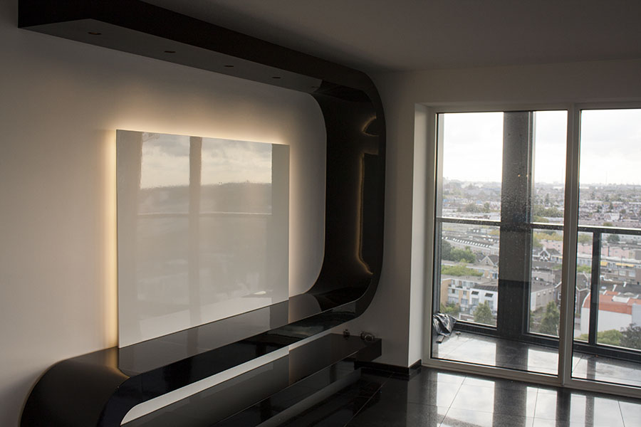 S-dressoir met warm witte LED verlichting
